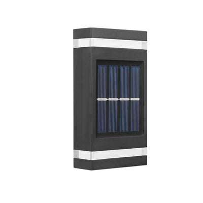 Simple Solar Rectangular Flat LED Outdoor Waterproof Wall Sconce Lamp