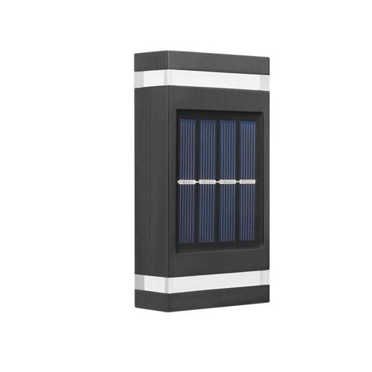 Simple Solar Rectangular Flat LED Outdoor Waterproof Wall Sconce Lamp
