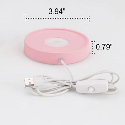 Modern Round USB Rechargeable LED Mood Light Night Light Table Lamp