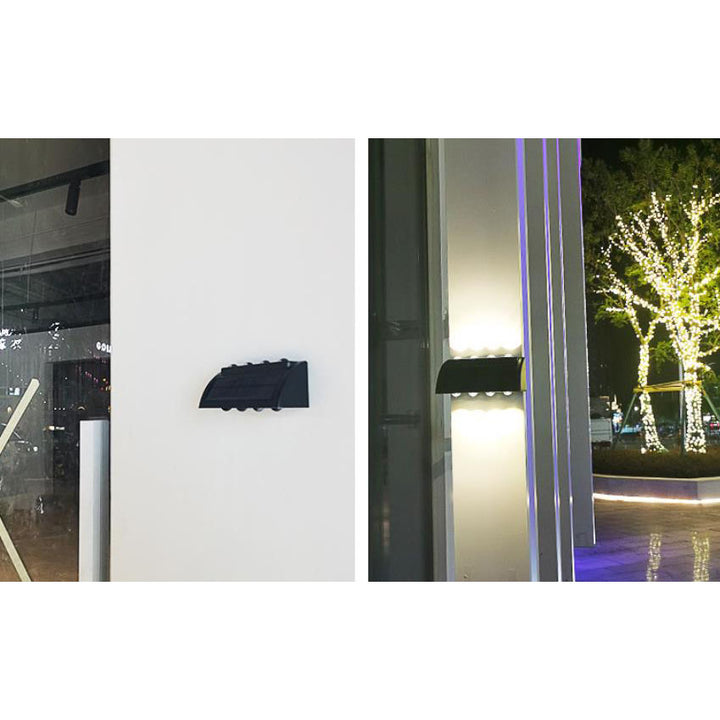 Lampe murale moderne à LED solaire étanche pour jardin 