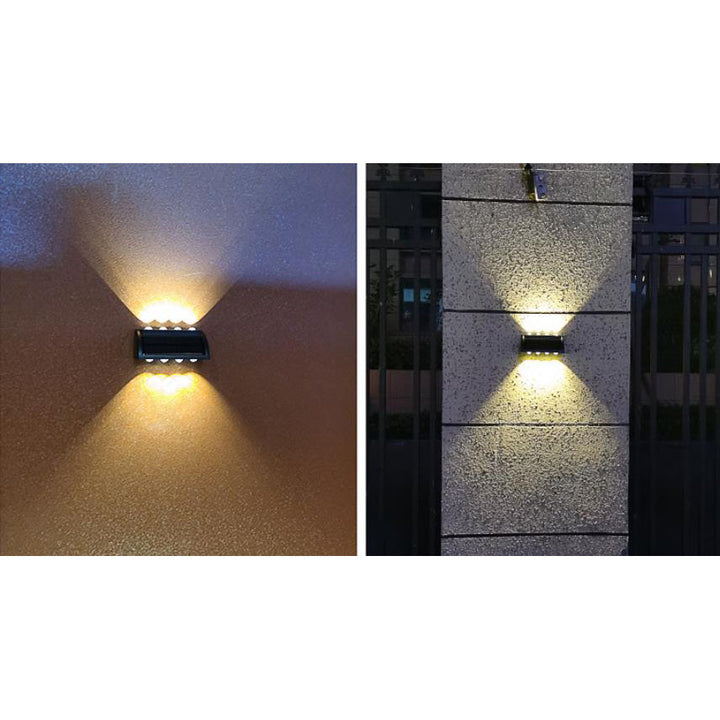 Lampe murale moderne à LED solaire étanche pour jardin 