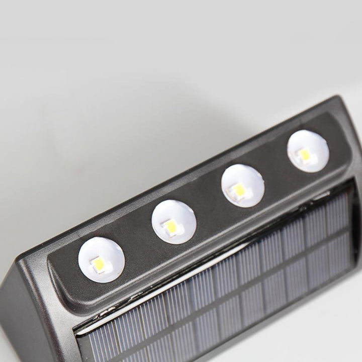 Lampe murale moderne à LED solaire étanche pour jardin 