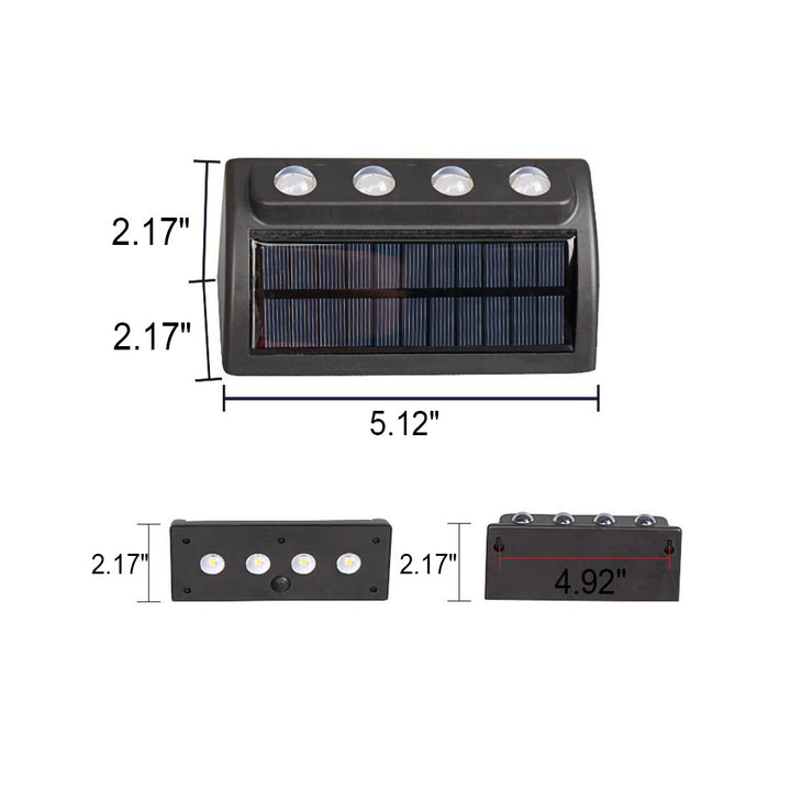 Lampe murale moderne à LED solaire étanche pour jardin 