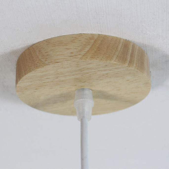Moderner, rustikaler, blumenförmiger Holz-Eisen-Kronleuchter mit 1/3-Leuchte 