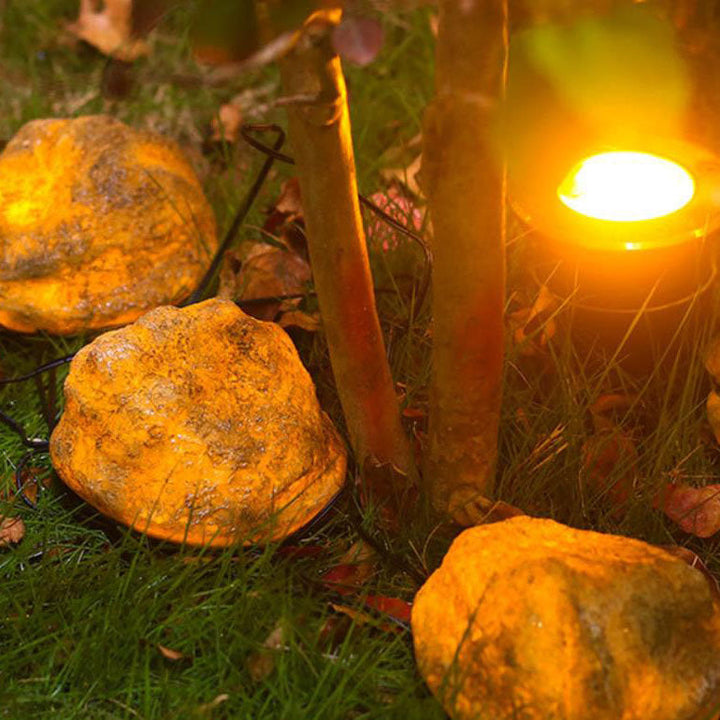 Modern Creative Simulation Stone Solar Outdoor Waterproof Garden Lights String
