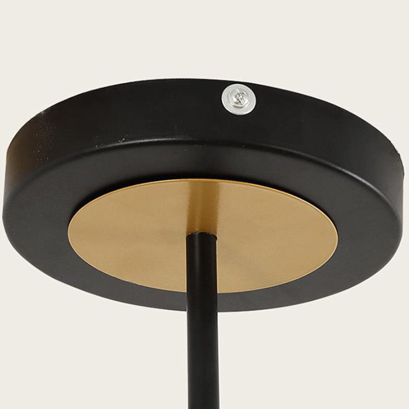 Nordic Light Luxury Round Ball Iron Glass LED Chandelier