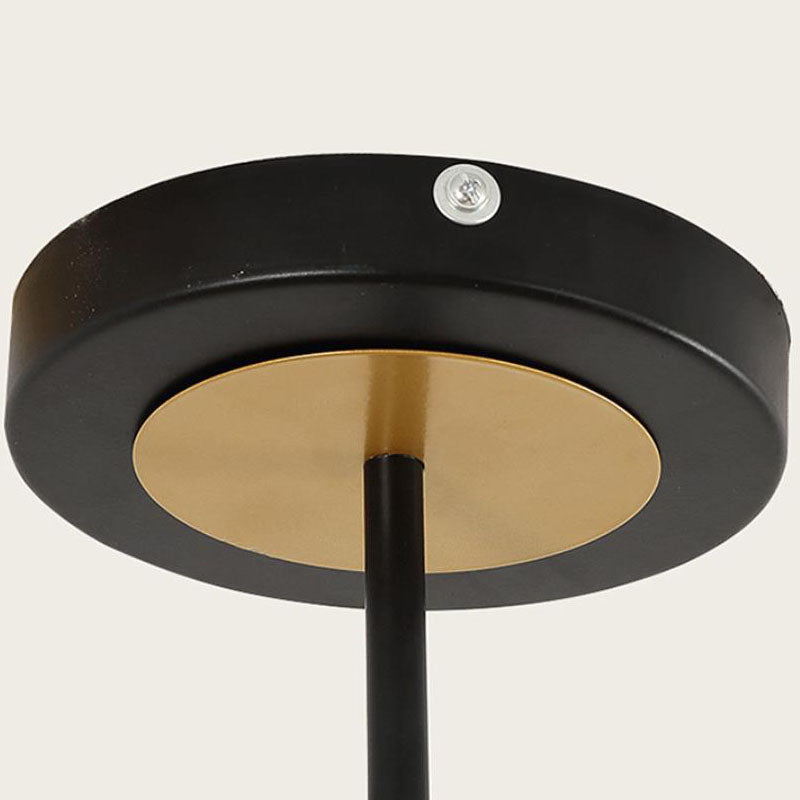 Nordic Light Luxury Round Ball Iron LED-Kronleuchter aus Glas 