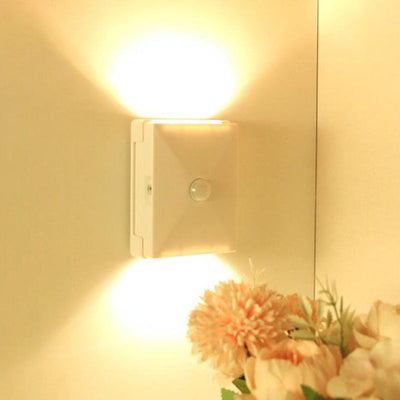 Modern Square Human Auto Sensor LED Night Light Wall Sconce Lamp