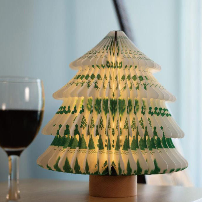Moderne kreative Weihnachtsbaum-faltbare LED-Nachtlicht-Tischlampe