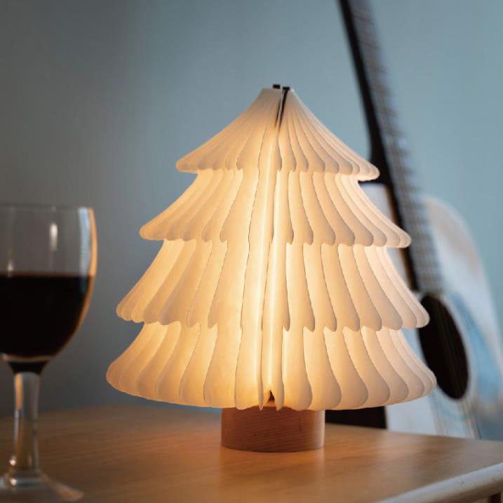 Moderne kreative Weihnachtsbaum-faltbare LED-Nachtlicht-Tischlampe