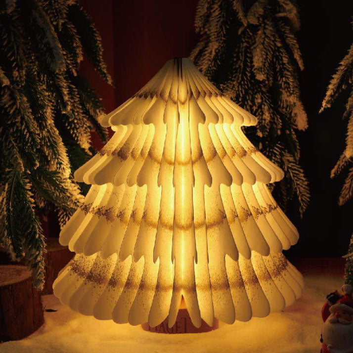 Moderne kreative Weihnachtsbaum-faltbare LED-Nachtlicht-Tischlampe