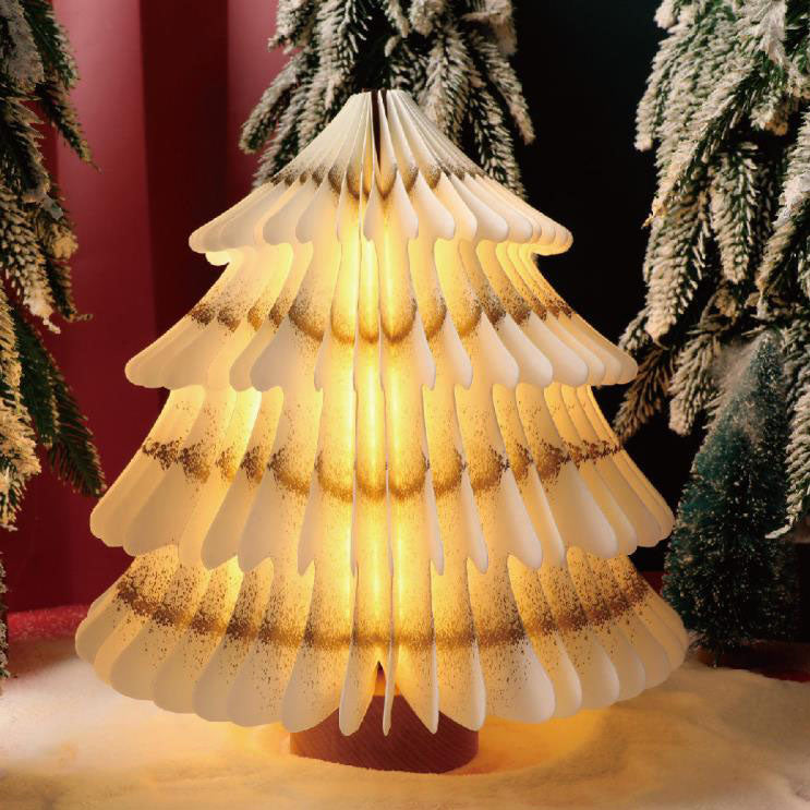 Moderne kreative Weihnachtsbaum-faltbare LED-Nachtlicht-Tischlampe