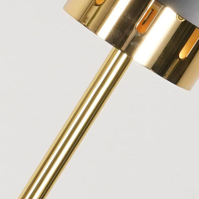Moderne, minimalistische, 1-flammige Steh-Stehlampe aus Metall mit rundem Kopf 