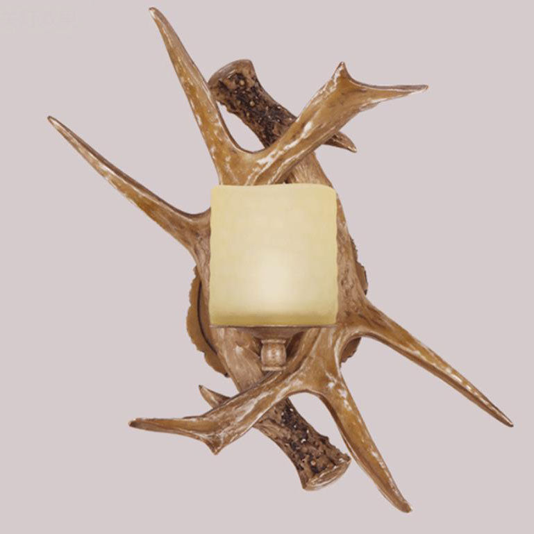 Modern Retro Antler 1-Light Glass Wall Sconce Lamp