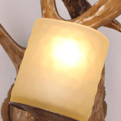 Modern Retro Antler 1-Light Glass Wall Sconce Lamp