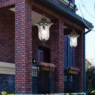 European Vintage Grapevine Outdoor Waterproof 1-Light Pendant Light