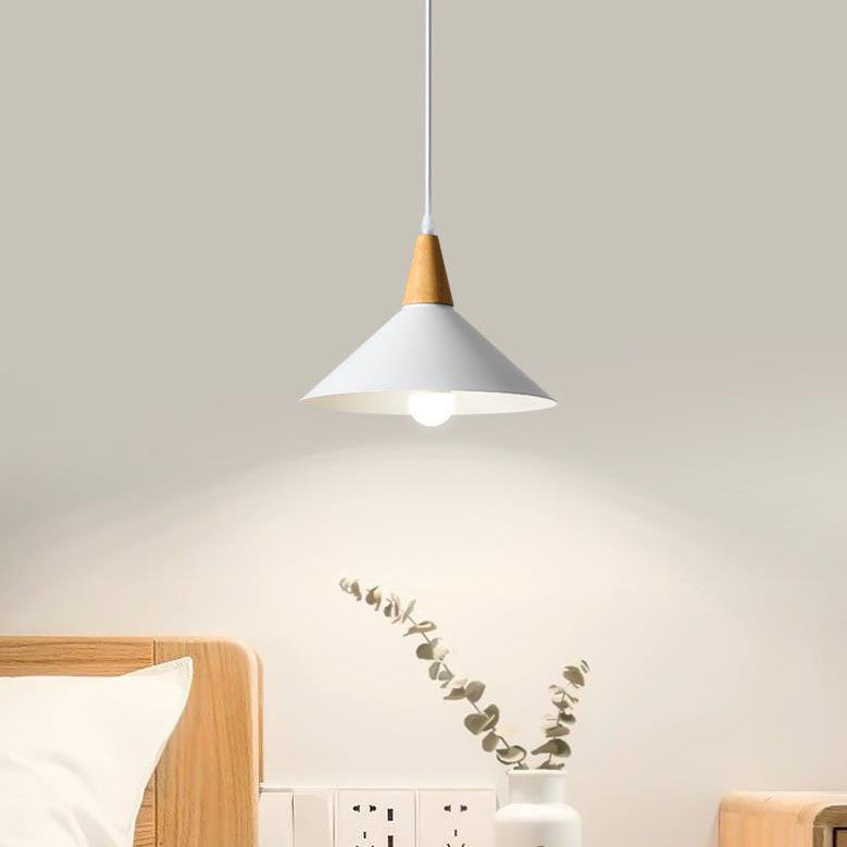 Japanische Simplicity Log Cone Iron 1-Light Pendelleuchte 