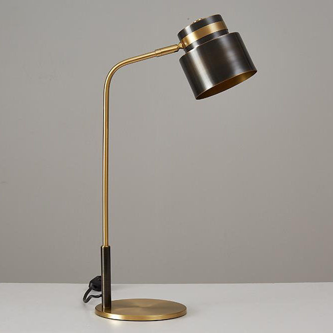 Modern Luxury Copper Cylinder Shade 1-Light Table Lamp