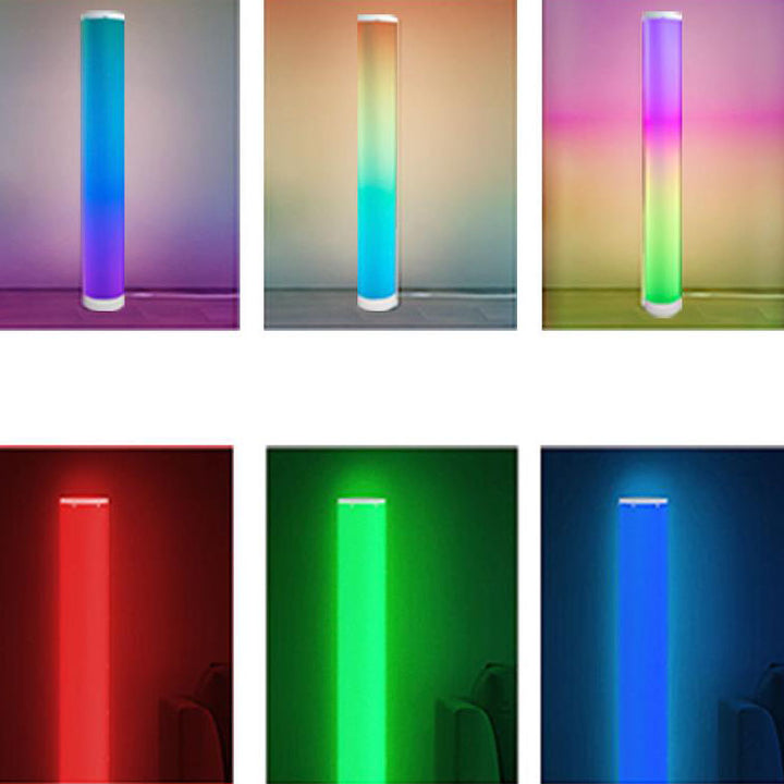 Moderner minimalistischer RGB-Illusions-Musik-LED-Stehleuchte aus PP und ABS in Säulenform mit APP- und Fernbedienungssteuerung für das Wohnzimmer 