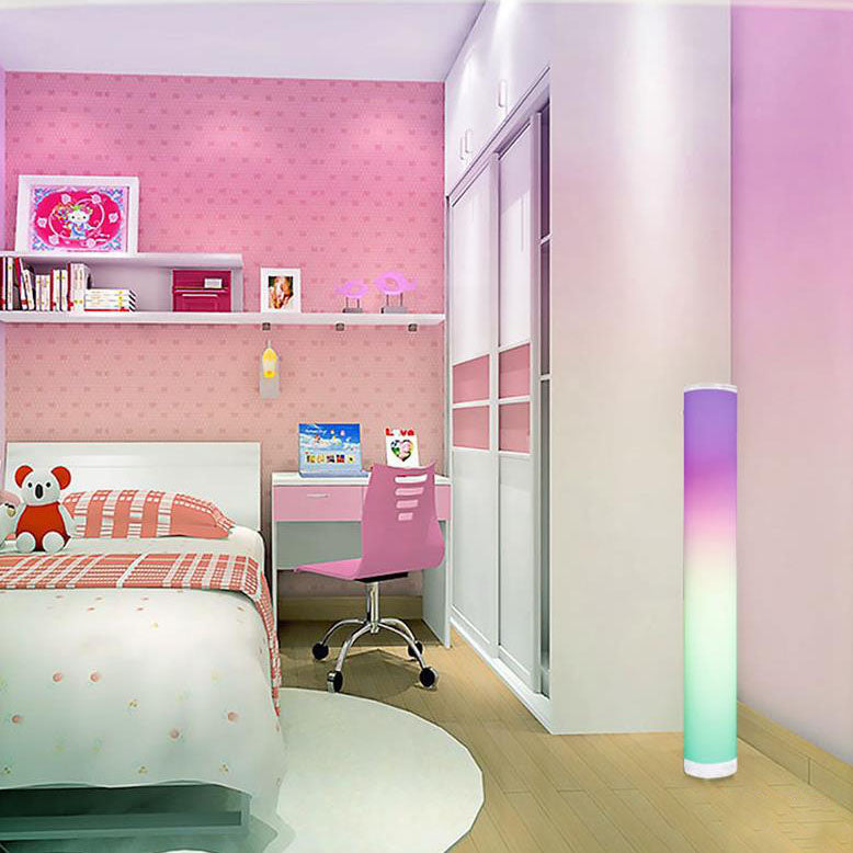 Moderner minimalistischer RGB-Illusions-Musik-LED-Stehleuchte aus PP und ABS in Säulenform mit APP- und Fernbedienungssteuerung für das Wohnzimmer 