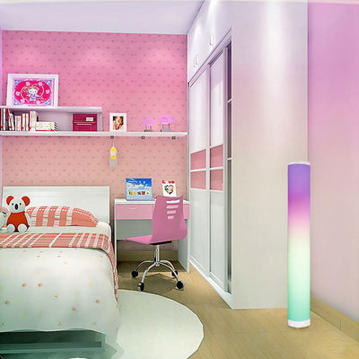 Lámpara de pie de control remoto con aplicación LED de columna musical de ilusión RGB 