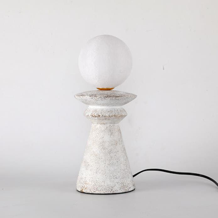 Lampe de Table à 1 Lumière en Résine Style Japonais Lune 