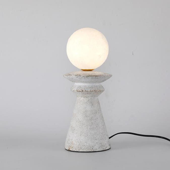 Japanese Style Moon Resin 1-Light Table Lamp