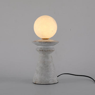 Japanese Style Moon Resin 1-Light Table Lamp