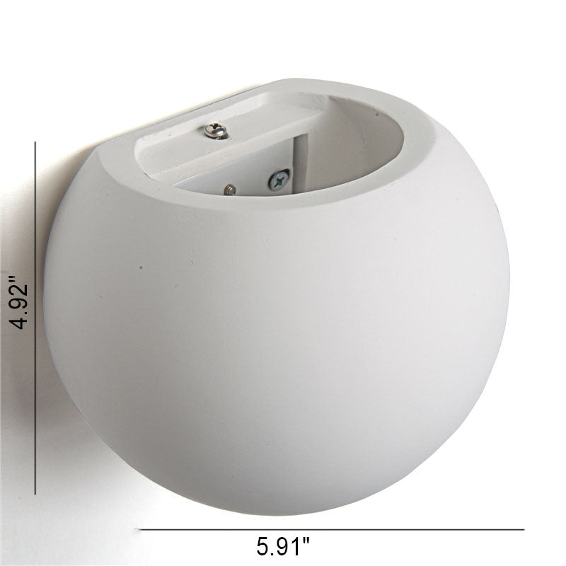 Modern Simple Round Drum Up and Down 1-Light  Wall Sconce Lamp