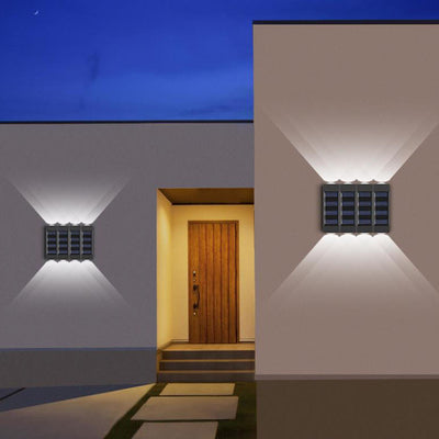 Solar Simple Outdoor Waterproof Long Strip LED Wall Sconce Lamp