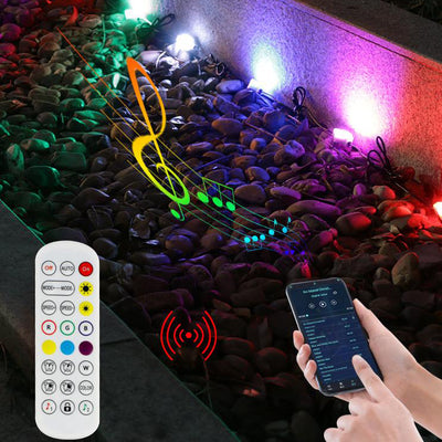 Solar String Lights App Bluetooth LED Waterproof Garden Lawn String Light