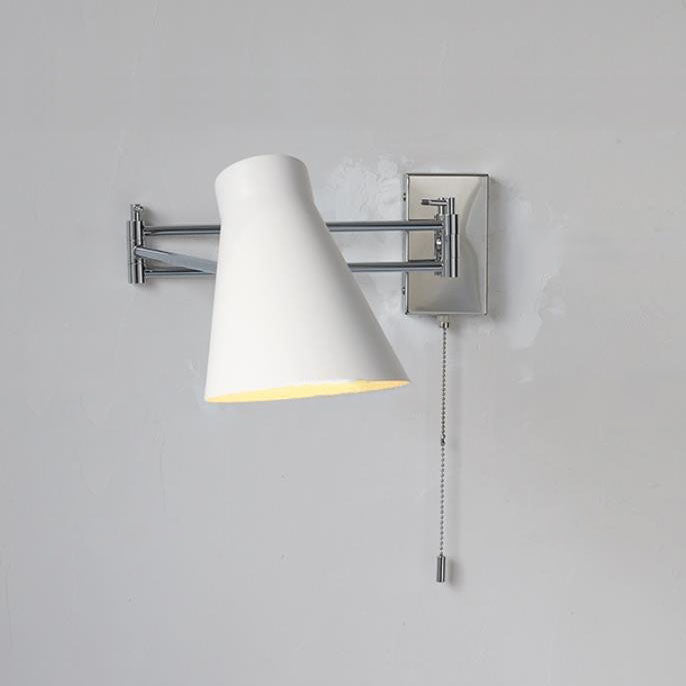 Contemporary Nordic Horn Cone Iron Rotating 1-Light Wall Sconce Lamp for Living Room