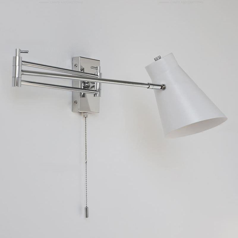 Contemporary Nordic Horn Cone Iron Rotating 1-Light Wall Sconce Lamp for Living Room