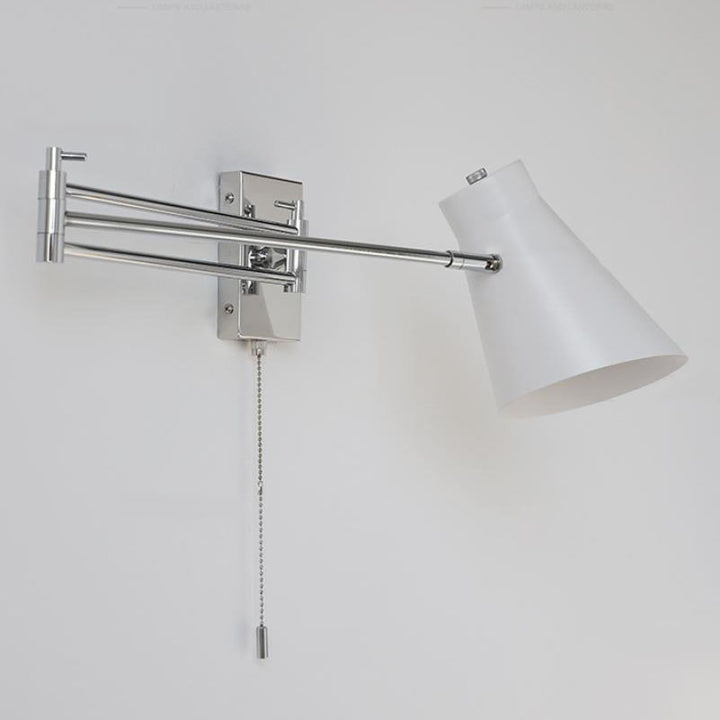 Contemporary Nordic Horn Cone Iron Rotating 1-Light Wall Sconce Lamp for Living Room