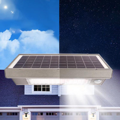 Solar Outdoor Patio Square Plane Body Sensor LED Wall Sconce Lamp