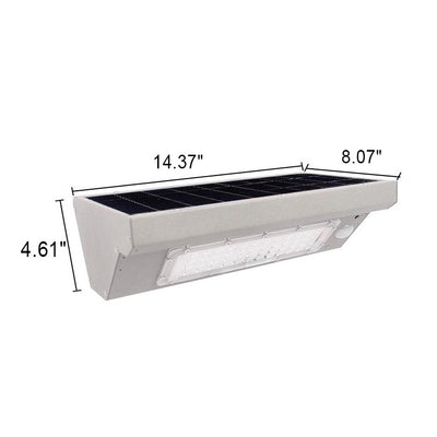 Solar Outdoor Patio Square Plane Body Sensor LED Wall Sconce Lamp