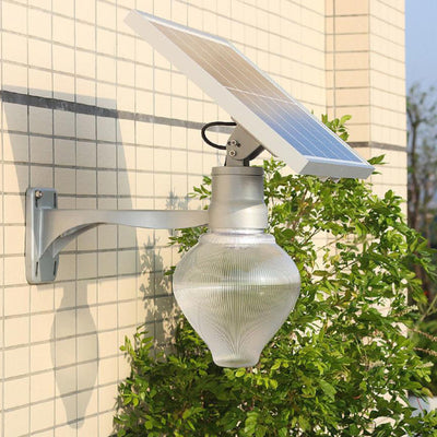 Solar Patio Peach Apple Shade LED Outdoor Decoration Wall Sconce Lamp