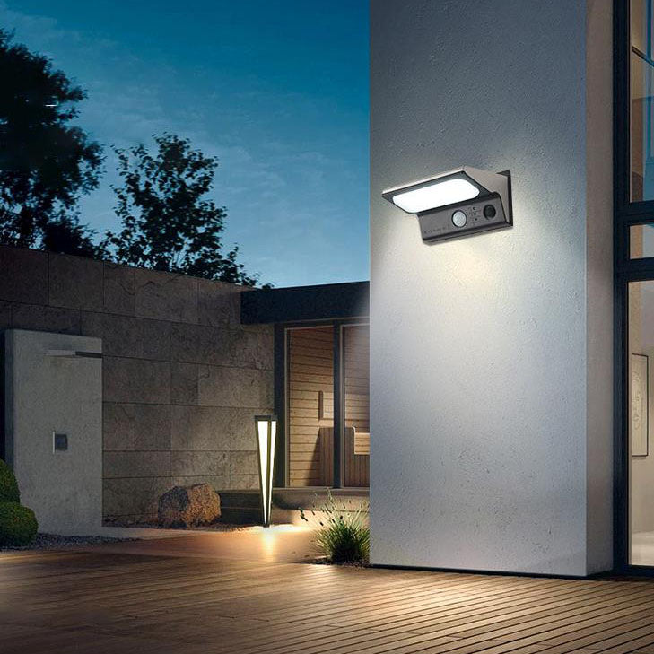Outdoor Solar Intelligent Human Sensor Waterproof LED Wall Sconce Lamp