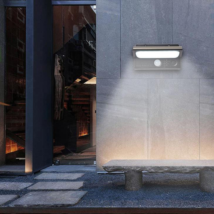 Lampe murale LED à détecteur de mouvement intelligent solaire extérieur étanche 
