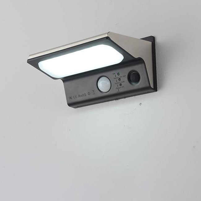 Lampe murale LED à détecteur de mouvement intelligent solaire extérieur étanche 