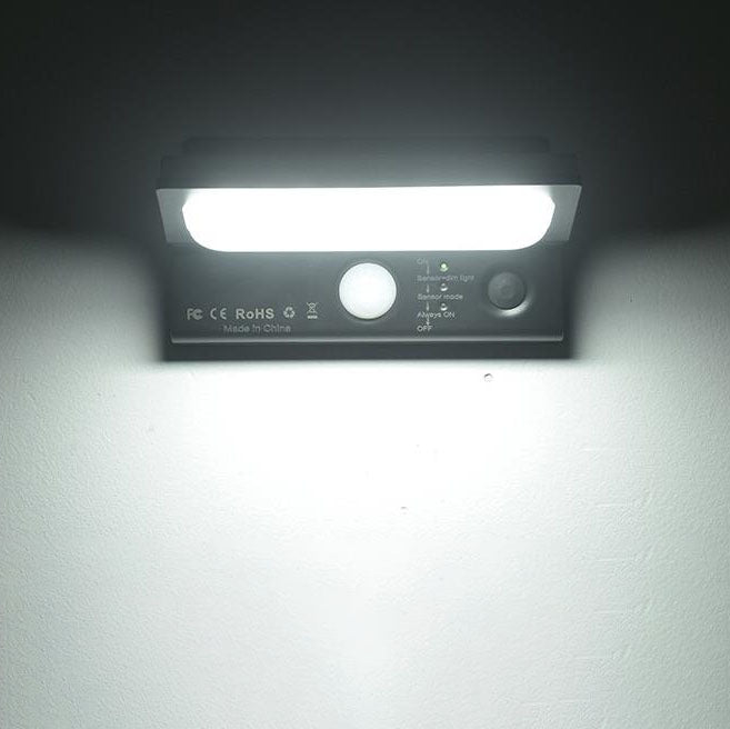 Lampe murale LED à détecteur de mouvement intelligent solaire extérieur étanche 