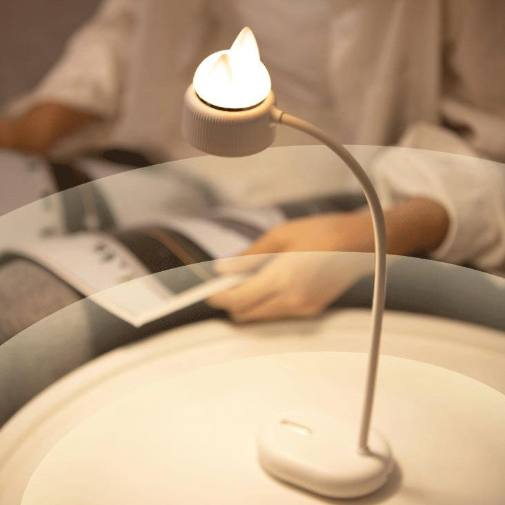 Lampe de Table à LED avec Pince et Protection des Yeux Créative Moderne avec Oreilles de Chat 