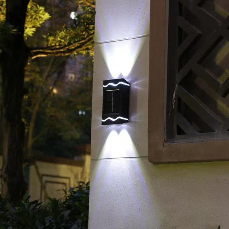 Modern Minimalist Solar LED Plastic Outdoor Patio Waterproof Wall Light
