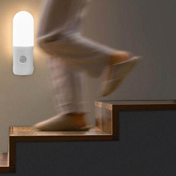 Moderne intelligente USB-aufladbare LED-Nachtlicht-Wandleuchte mit Körpersensor