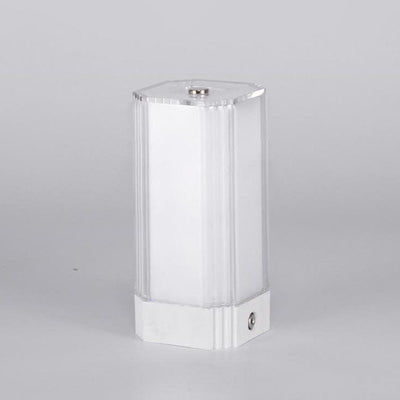 Modern Solid Color Rectangular Acrylic DC Rechargeable Night Light Table Lamp