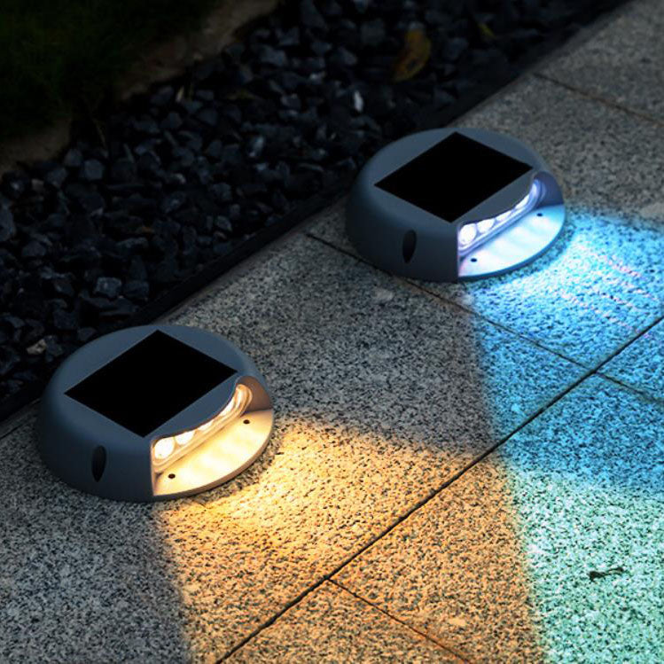 Modernes rundes wasserdichtes LED-Garten-Solarlicht für begrabene Gehwege im Freien 