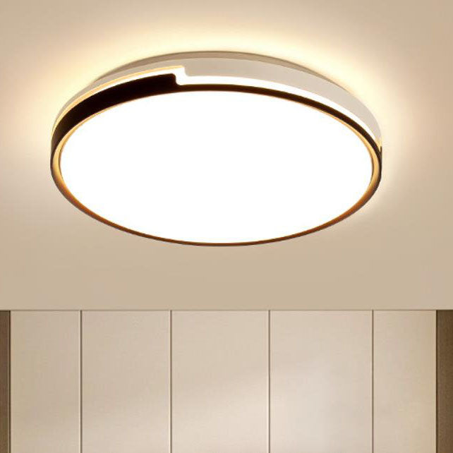 Modern Minimalist Round Edge Hardware Acrylic LED Flush Mount Ceiling Light For Living Room &amp; Bedroom