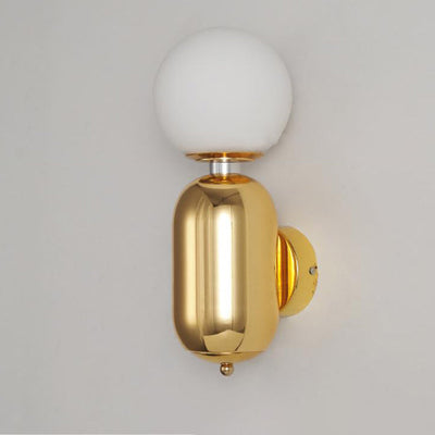 Nordic Creative Cylindrical Glass Orb 1-Light Wall Sconce Lamp