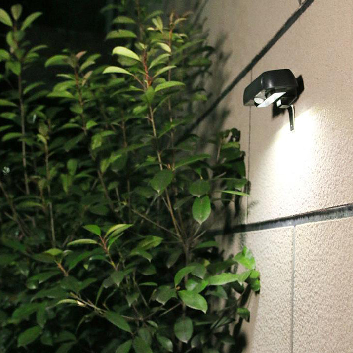 Modern Minimalist Solar Human Sensor Square Outdoor Waterproof LED Wall Sconce Lamp for Outdoor Patio