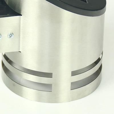 Solar Stainless Steel Cylindrical Spotlight Waterproof Patio LED Wall Sconce Lamp